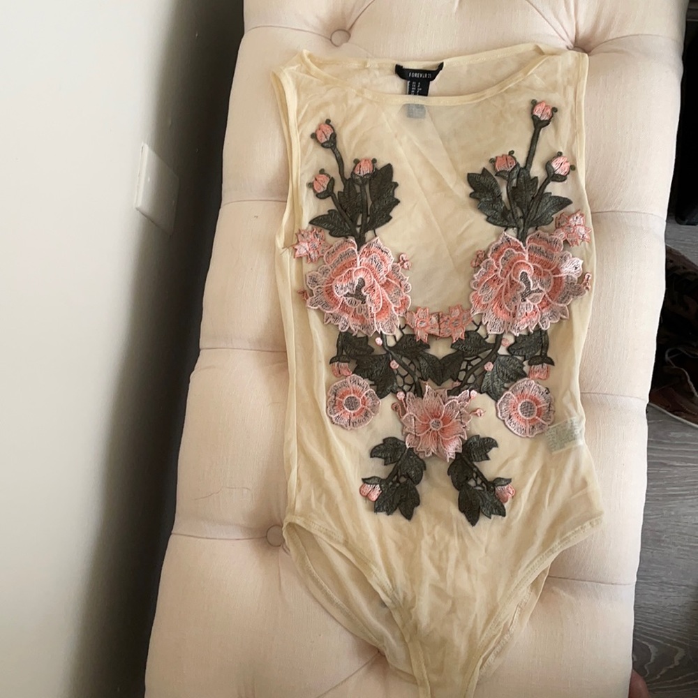 Forever 21 sheer bodysuit
